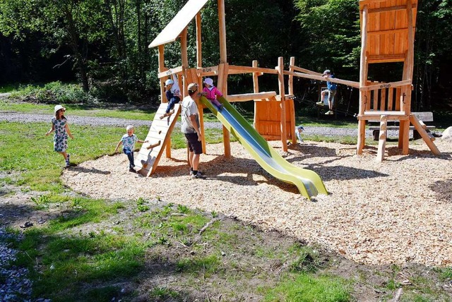 Viele Kinder nutzten die Gelegenheit die neuen Spielgerte ausgiebig zu testen.  | Foto: Stefan Pichler