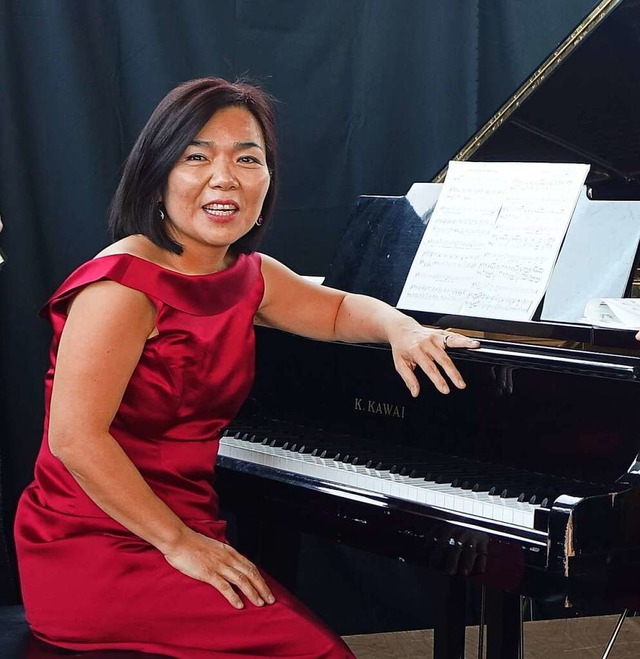Die Pianistin Deug-Yun Kim hatte vor z...in Binzen, die groen Zuspruch findet.  | Foto: Roswitha Frey