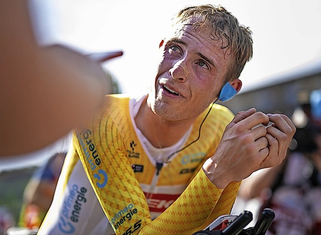 Der Sieger der Tour de Suisse: Mattias Skjelmose  | Foto: Gian Ehrenzeller (dpa)
