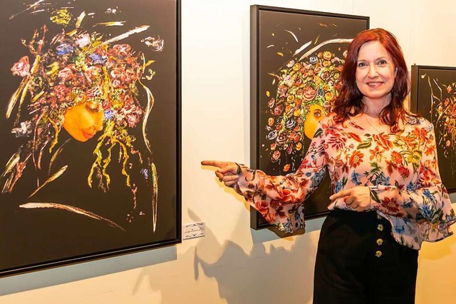 Katja Schneider stellt im Schwarzwaldhaus der Sinne ihre Kunstwerke aus.  | Foto: Wilfried Dieckmann