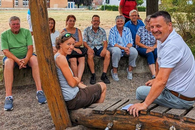 Adrian Schmidle (rechts) hatte zum loc...ter der Murger Grundschule eingeladen.  | Foto: Julia Becker