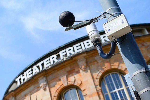 Eine Wettermessstation gibt es unter anderem nahe dem Freiburger Theater.  | Foto: Ingo Schneider