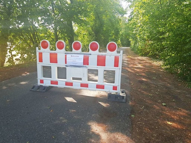 Badebetrieb ist im Birkenwaldsee in Rheinhausen momentan nicht erlaubt.  | Foto: Wolfgang Watteler