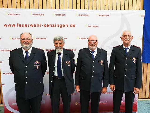 Wurden fr ihre Treue zur Feuerwehr ge...Manfred Striegel und Heinrich Burkhart  | Foto: Michael Haberer