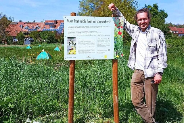 Christopher Hellerich forscht zu boden... und um Freiburg-Opfingen aufgestellt.  | Foto: Privat