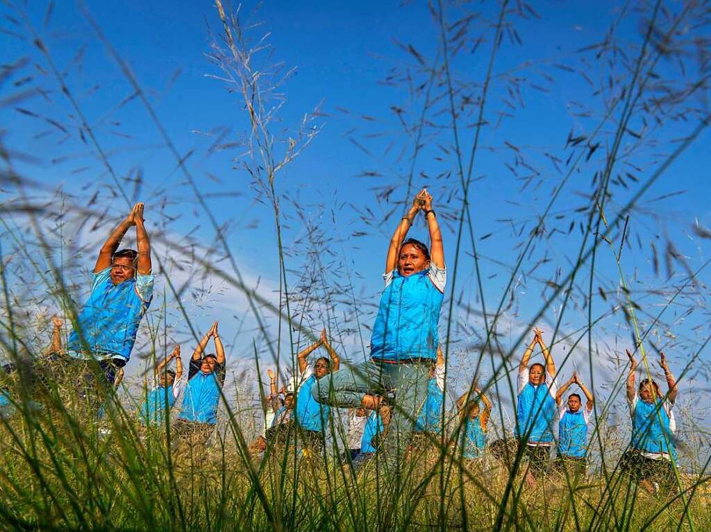 Bei manchen steht der meditative Aspekt von Yoga im Vordergrund, bei anderen der sportliche. Das ist am Internationalen Yoga-Tag nicht anders.