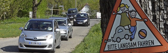 Die Schmiedackerstrae wird gern als A...ber den Anforderungen nicht gewachsen.  | Foto: Hannes Lauber