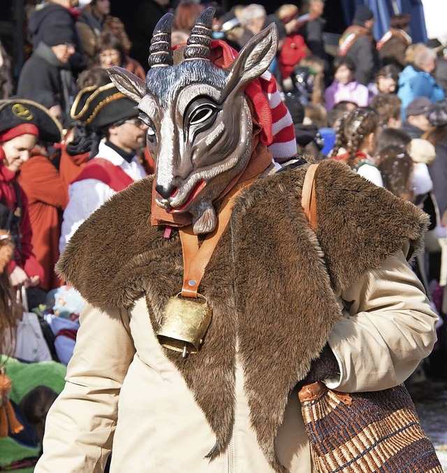 Eine Mnchinger Gei&#8217; beim nrrischen Einsatz.  | Foto: Wilfried Dieckmann