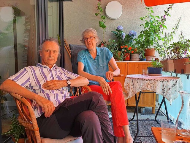 Christopf Kranich und Diane Henschel k...hn- und Pflegebauernhof im Dreisamtal.  | Foto: Sidney-Marie Schiefer