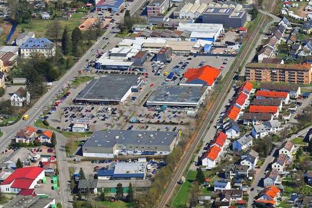 Blick auf die  Gnsmatt in Schopfheim: Hier soll sich einiges ndern.  | Foto: Erich Meyer