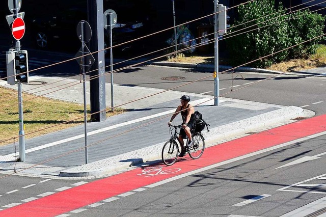 Freiburgs Radwege befinden sich auf einem vergleichsweise hohen Level.  | Foto: Ingo Schneider