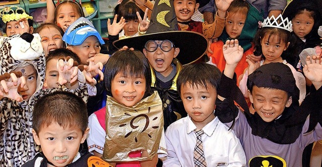 Kinder sind in Taiwan praktisch ein Lu...der Kostme an Halloween (Archivbild).  | Foto: SAM YEH