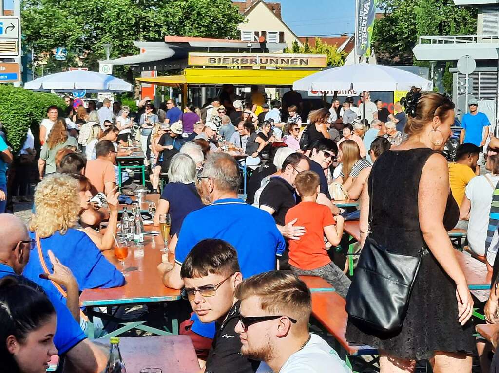 Viel Musik und noch mehr Spa: Der erste Abend des 3-Lnder-Stadt-Festivals in Weil am Rhein ist ein groer Erfolg.