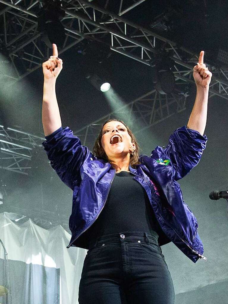 Stefanie Klo und ihre band im Dreisamtal: Beste Stimmung beim Silbermond-Open-Air in Kirchzarten.