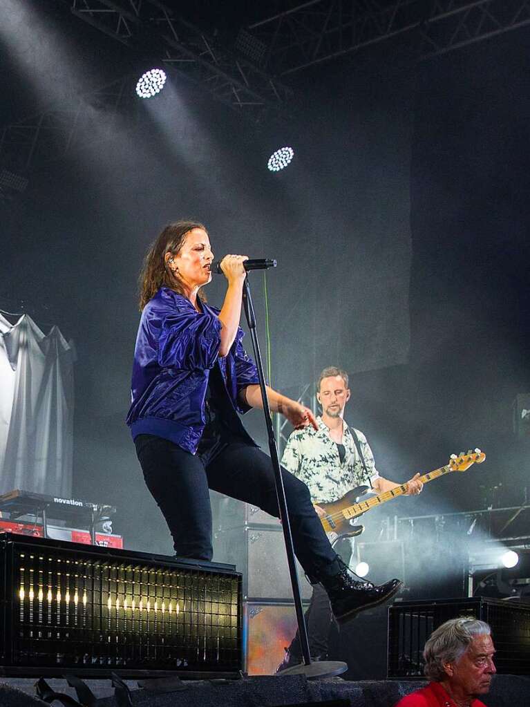 Stefanie Klo und ihre band im Dreisamtal: Beste Stimmung beim Silbermond-Open-Air in Kirchzarten.