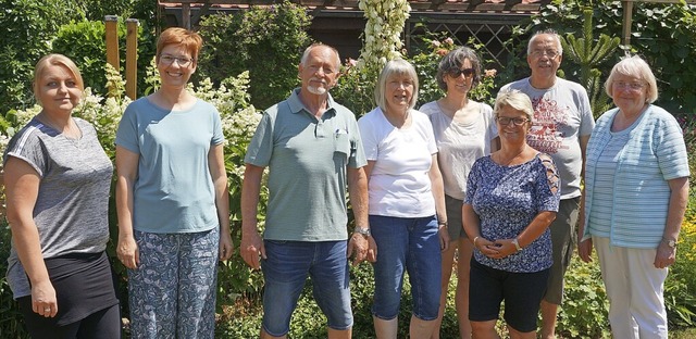 Der Vorstand des Gartenvereins Murg (v...n und die Vorsitzende Marianne Weigend  | Foto: Reinhard Herbrig