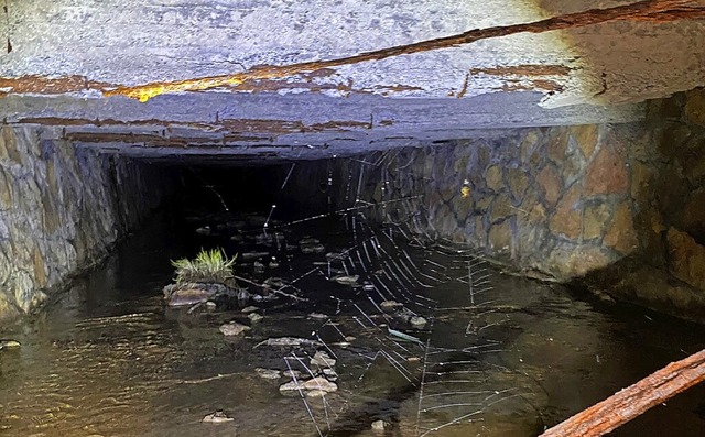 Unschne Entdeckung: Der Bittenbachkanal ist beschdigt.  | Foto: Andreas Happle (Riede Ingenieure)