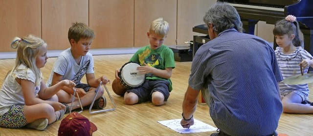 Beim Tag der Instrumente der Musikschu...al in Steinen war das Interesse gro.   | Foto: Martina David-Wenk