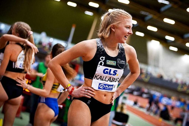 So glcklich war Jolanda Kallabis nach...erletzung die Freiburger Luferin aus.  | Foto: IMAGO/BEAUTIFUL SPORTS/R. Schmitt