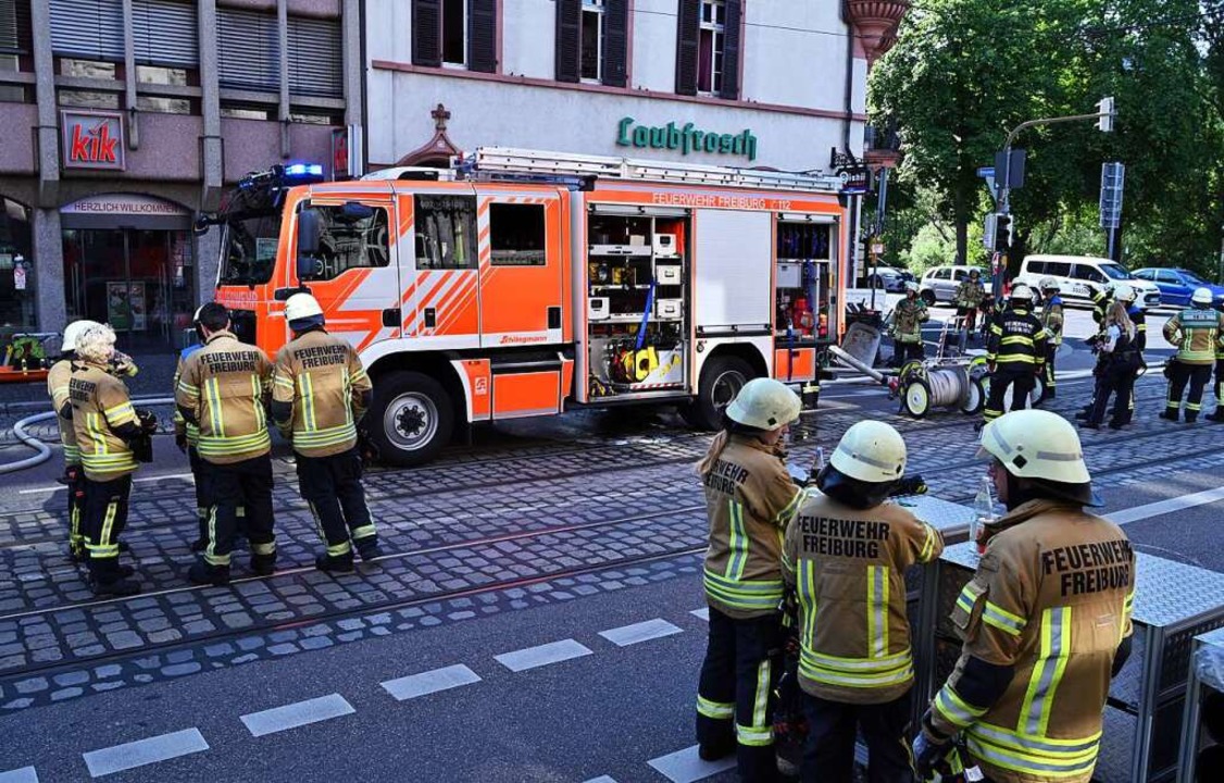 Zu einem Feuer ist es am Samstagmorgen...er-Joseph- und Dreisamstraße gekommen.  | Foto: Thomas Kunz