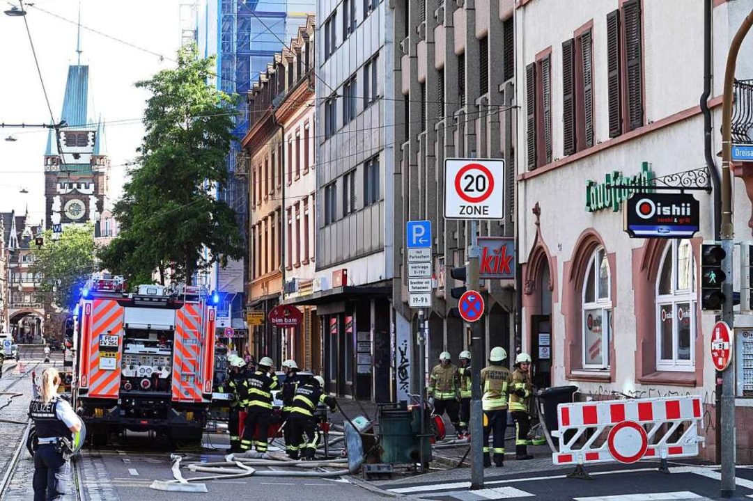 Zu einem Feuer ist es am Samstagmorgen...er-Joseph- und Dreisamstrae gekommen.  | Foto: Thomas Kunz