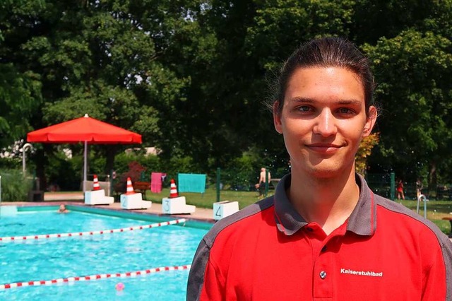 Benjamin Hohwieler ist der erste Auszubildende im Kaiserstuhlbad.  | Foto: Christine Weirich