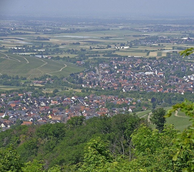 Blick von Schneeburg auf Schallstadt u...tlichen Bereich der Schnberggemeinde.  | Foto: Sophia Hesser