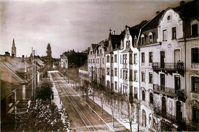 Die Hildastrae zwischen der Schwabent... des &#8222;Frstenberger Hofs&#8220;.  | Foto: Archiv Manfred Gallo