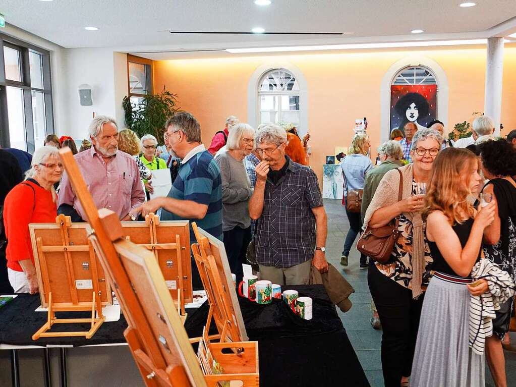 Groer Andrang herrschte bei der Vernissage am Freitagabend im Brgerhaus Alte Schule.