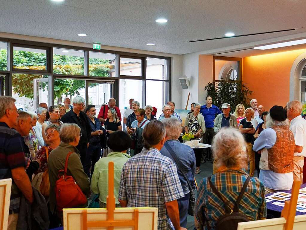 Groer Andrang herrschte bei der Vernissage am Freitagabend im Brgerhaus Alte Schule.