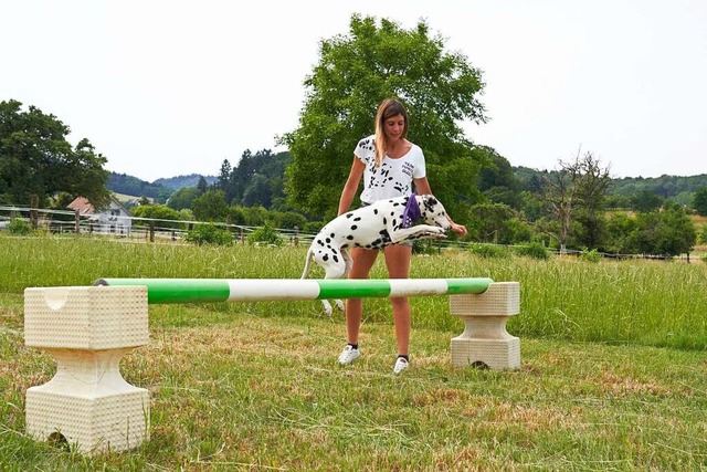 Tanja Tritsch und Milka sind beide st...ewegung und lieben die Herausforderung  | Foto: Annkatrin Schultze