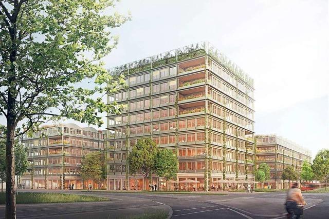 Zehnstöckiger Bau soll im Gewerbegebiet Freiburg-Haid der Hingucker werden