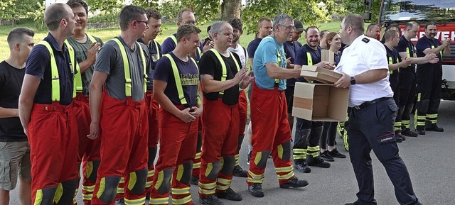 &#8222;Feuerwehrmatura&#8220; bestande...ie FFW Grwihl das Leistungsabzeichen.  | Foto: Hans-Jrgen Sackmann