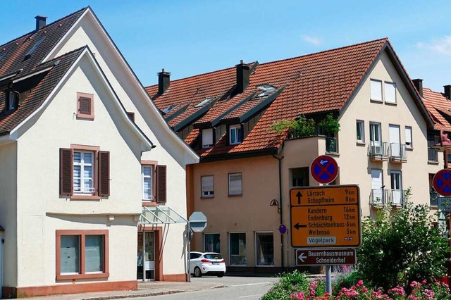 In die ehemalige Drogerie Stern soll e.... Der Gemeinderat Steinen ist dagegen.  | Foto: Martina David-Wenk