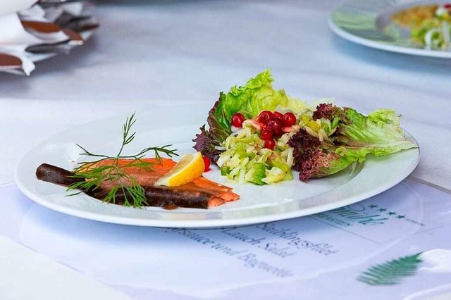 Schwarzwlder Gourmet-Gastronomen verw... Kreationen in einem Sechs-Gnge-Men.  | Foto: Rotary Club Hochschwarzwald