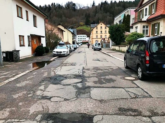 Im schlechtesten Zustand ist die Gartenstrae im Stadtgebiet.  | Foto: Stadtverwaltung Zell