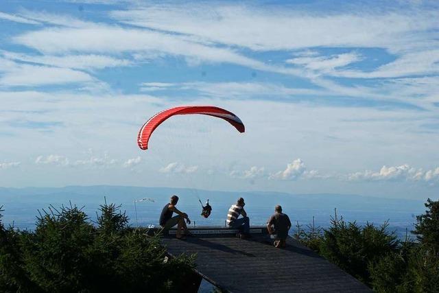 Gleitschirmfliegerin bleibt am Kandel in Baum hngen