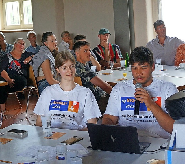 Der Vorsitzende des Vereins &#8222;My ...tellvertreterin Leonie Bhler (links)   | Foto: Reinhard Herbrig