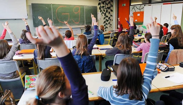 Drften sie entscheiden, wrden viele ...fr das neunjhrige Gymnasium stimmen.  | Foto: Franziska Kraufmann (dpa)