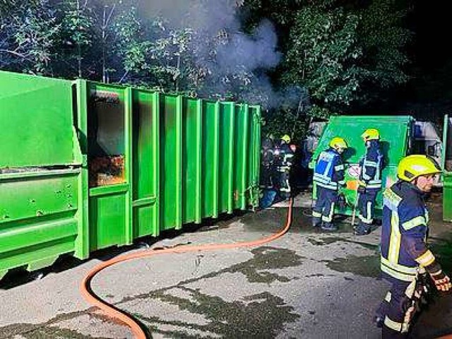 Containerbrand in Waldkirch  | Foto: Freiwillige Feuerwehr Waldkirch