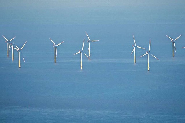 Eine Rekordmenge von gut acht Milliard...elt, das betraf vor allem Windenergie.  | Foto: Sina Schuldt (dpa)