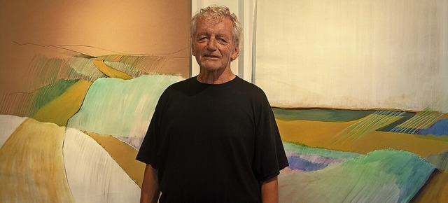 Der Maler Viktor Hottinger zeigt im Rh... neue Aquarelle in flieenden Farben.   | Foto: Roswitha Frey