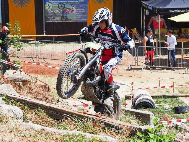 Viele Motorrad-Sportler stellten sich den Herausforderungen beim Trial.  | Foto: Michael Haberer