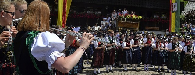 Musikalische Gre gibt es beim Bezirk...elle Todtmoos feierte 160. Geburtstag.  | Foto: Christiane Sahli