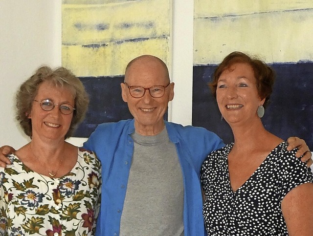 David Drain mit Eva Schindelin (links) und Susanne Kita  | Foto: Sonja Eiche