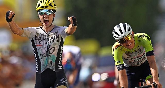 Knapp bezwungen wurde Georg Zimmermann...auf der 10. Etappe der Tour de France.  | Foto: ANNE-CHRISTINE POUJOULAT (AFP)