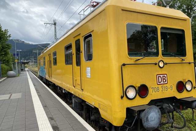 Fr die Rumungsarbeiten wurde ein Spe...g im Bahnhof Himmelreich Stopp machte.  | Foto: Sebastian Heilemann