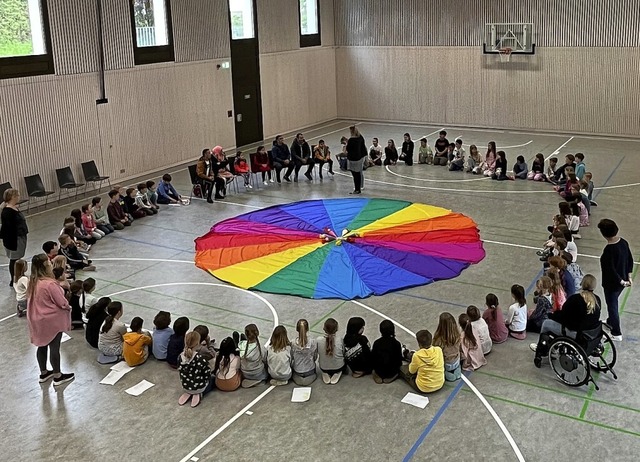 Die Begrungsfeier der Grundschule Wiechs fr geflchtete Kinder.  | Foto: Privat