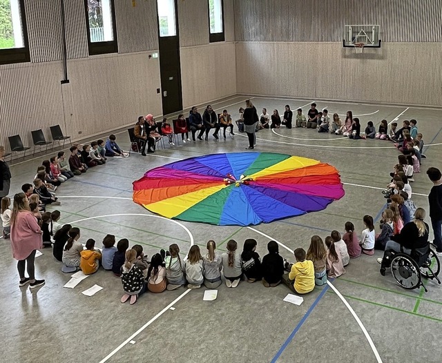 Die Begrungsfeier der Grundschule Wiechs fr geflchtete Kinder.  | Foto: Privat