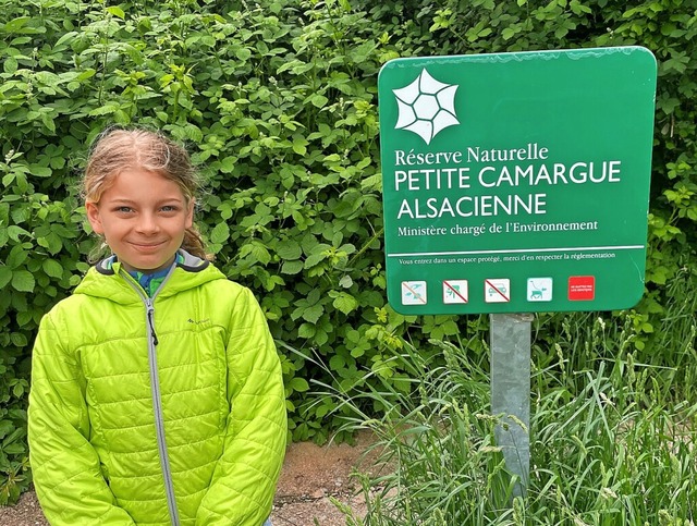 Zisch-Reporter Leon Gutmann in Naturschutzgebiet Petite Camargue Alsacienne  | Foto: Privat